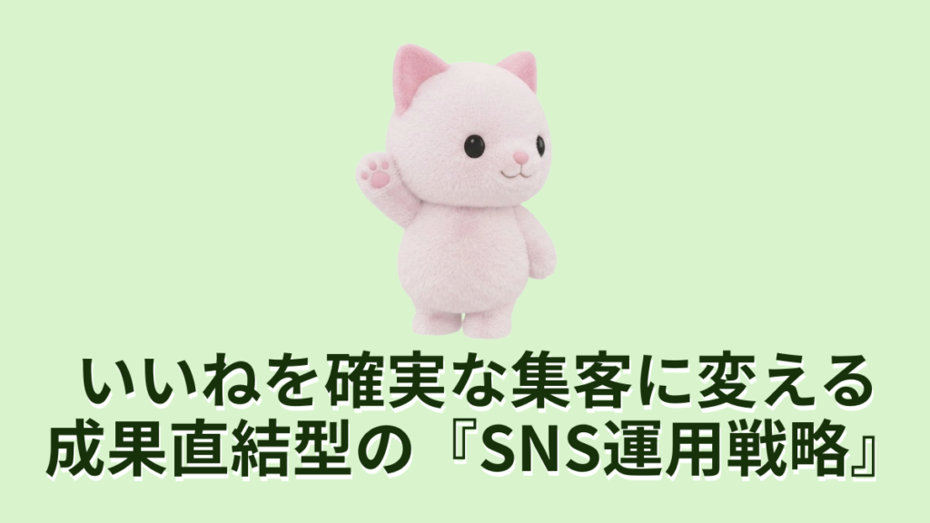 いいねを確実な集客に変える成果直結型のSNS運用戦略