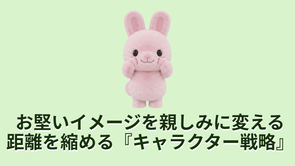お堅いイメージを親しみに変える距離を縮めるキャラクター戦略