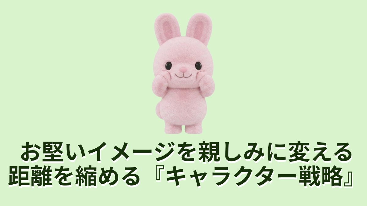 お堅いイメージを親しみに変える距離を縮めるキャラクター戦略