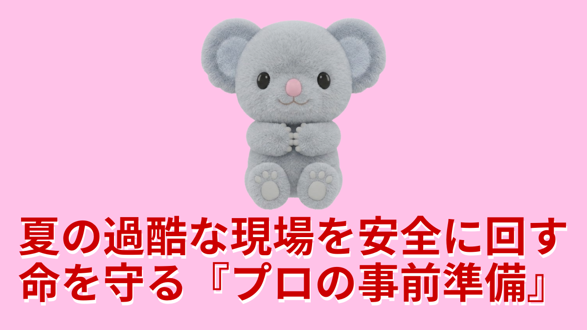 夏の過酷な現場を安全に回す命を守るプロの事前準備